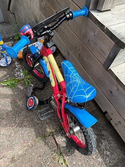 Spidermancykel 12 tum & sparkcykel