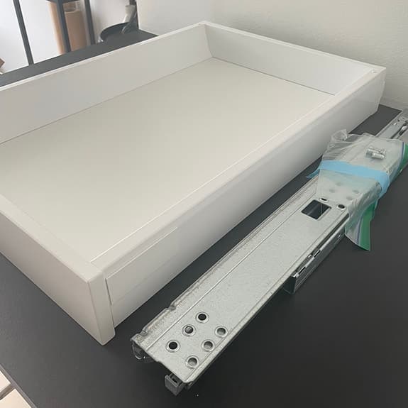 IKEA MAXIMERA låda 40x60 cm + UTRUSTA låg lådfront 40 cm