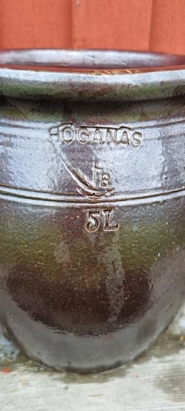 Höganäs krukor 10L 5L 3L brunt stengods