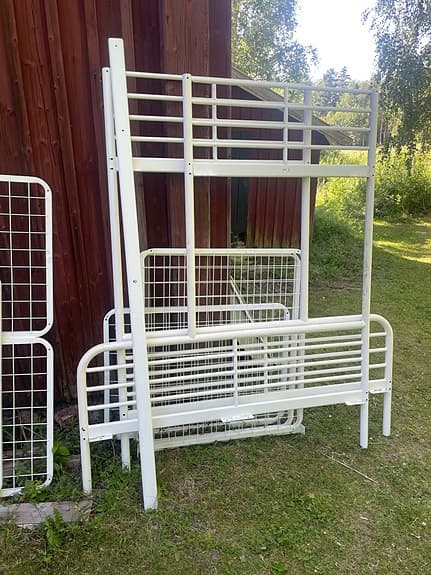 IKEA Tromsö våningssäng vit metall