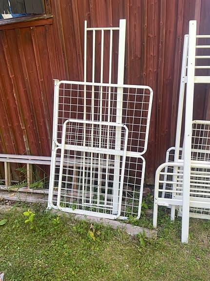 IKEA Tromsö våningssäng vit metall