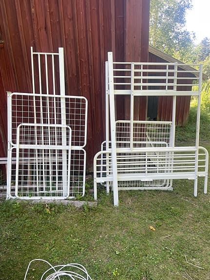 IKEA Tromsö våningssäng vit metall