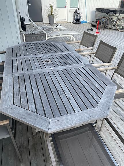 Trädgårdsbord i massiv teak