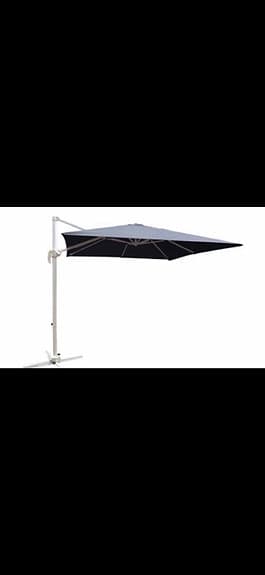 Parasoll grå 350 cm med aluminiumstomme