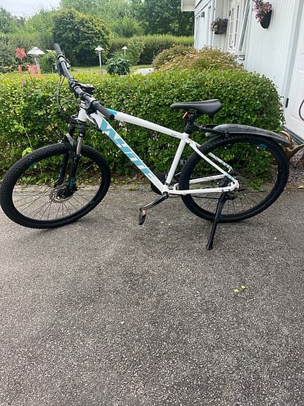 Herrcykel 27,5" ram M vit/svart