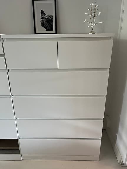 IKEA vit malm byrå