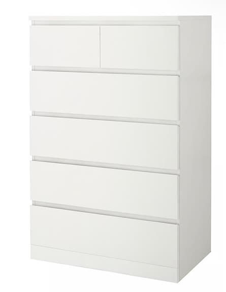 IKEA vit malm byrå
