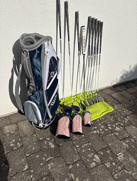 Dam Vänster Wilson golfklubbor med bag