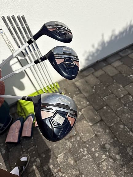 Dam Vänster Wilson golfklubbor med bag