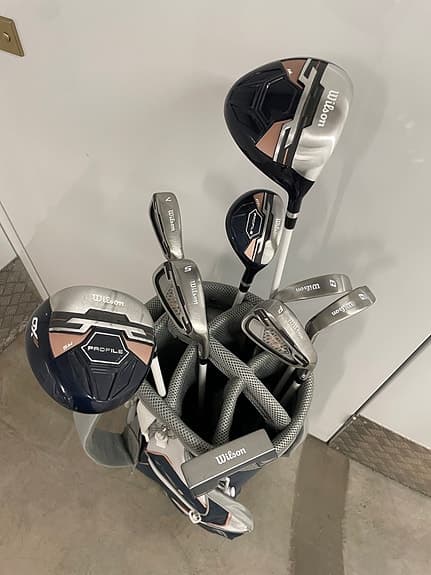 Lättspelat damset Wilson med bag blå/grå