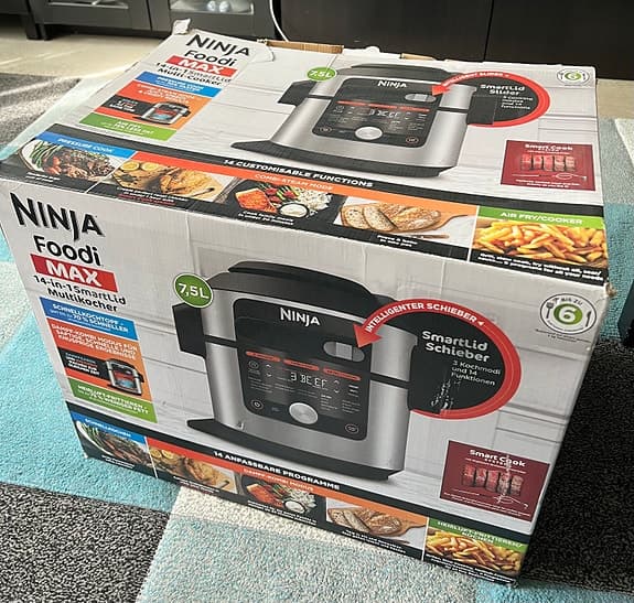 Ninja Foodi MAX SmartLid 14-i-1 Multikokare 7,5 L – Komplett med originalkartong
