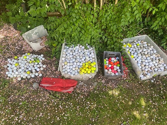 Golfbollar blandade märken vit/gul