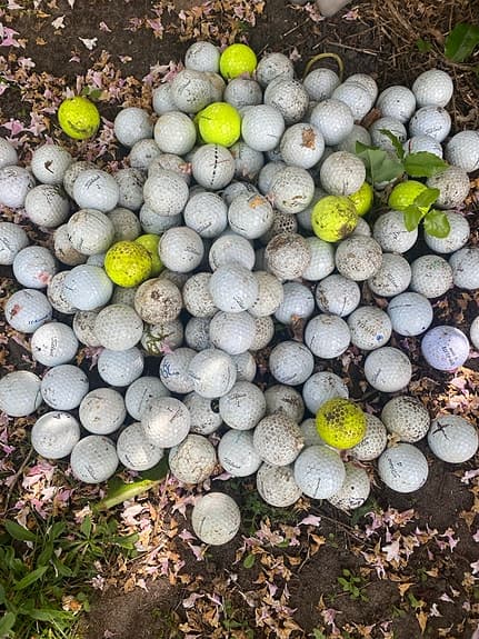 Golfbollar blandade märken vit/gul