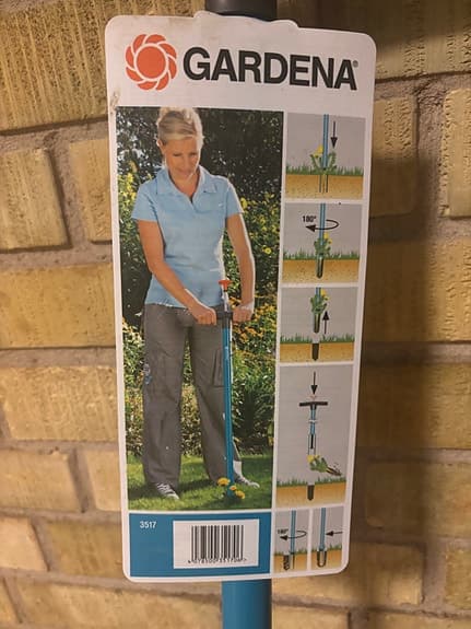 Gardena ogräsupptagare blå