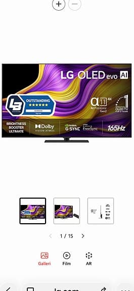 LG 65" G5 4K OLED evo TV bäst i test premium