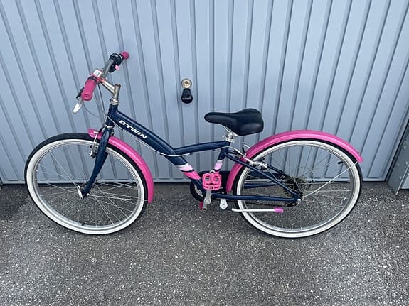 barncykel 24" blå/rosa