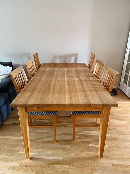 Matgrupp med 6 stolar