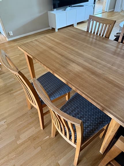 Matgrupp med 6 stolar