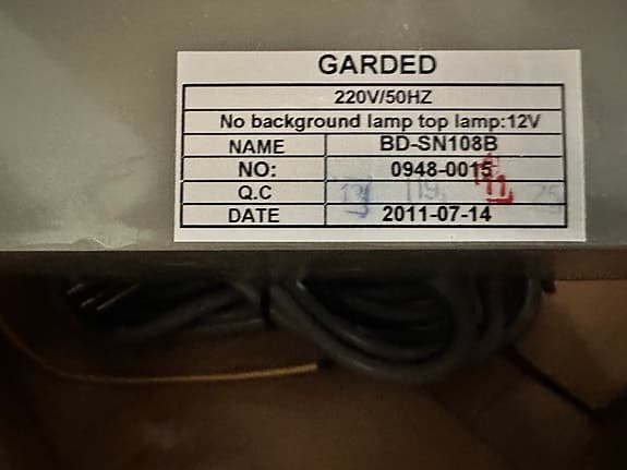 Hafa 108 steamer Garded BD-SN108B styrbox 220V med kablage