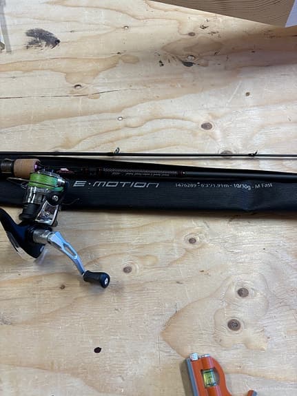 Berkley E-motion haspelspö med en aburulle