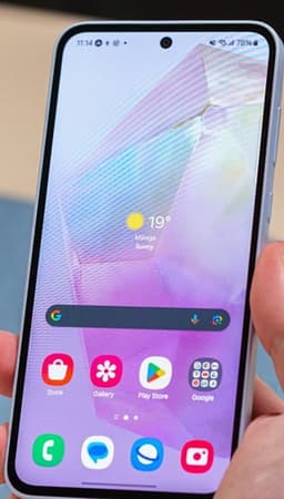 Samsung Galaxy A-serien mobil 256 GB vit/rosa