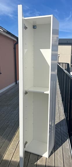 IKEA Godmorgon, högblankt skåp med hylla