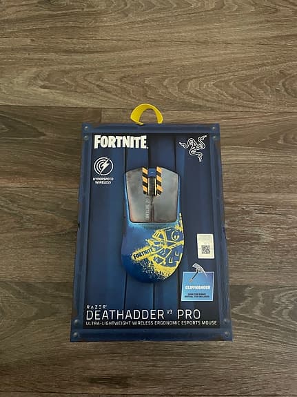 Razer DeathAdder V3 Pro Fortnite trådlös gamingmus blå
