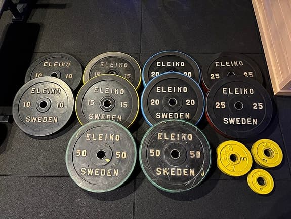Eleiko vintage IWF viktskivor, fullset
