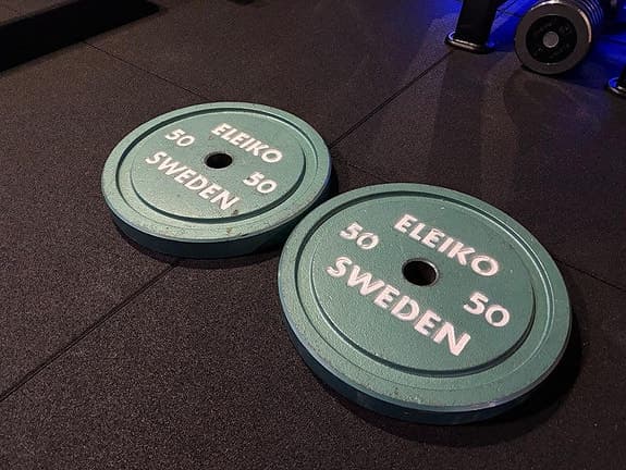 Eleiko vintage 50kg stålvikter