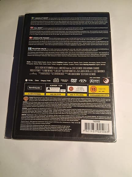 Absolute Power DVD film