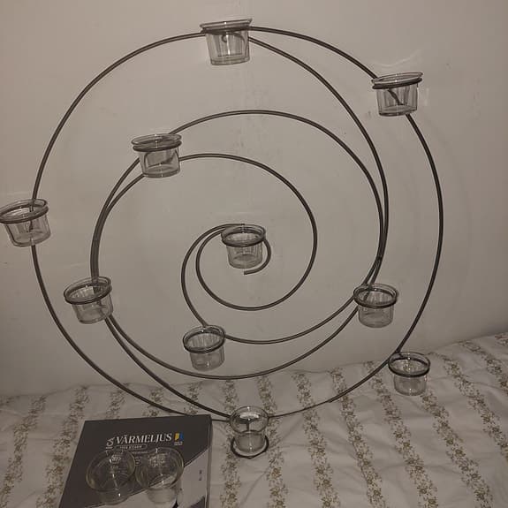 IKEA ljusstake spiral för värmeljus, 50 pack, och två extra glashållare