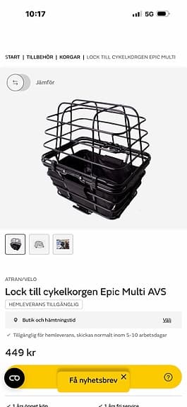 Lock till cykelkorg Epic Multi AVS hundbur