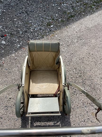 Barnvagn 50-tal retro grön