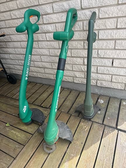 3st fungerande Black & Decker grästrimmer grön