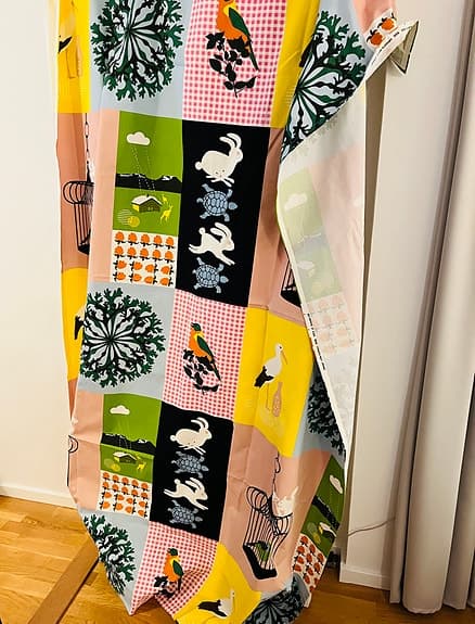 IKEA Lotta Kühlhorn tyg metervara flerfärgad
