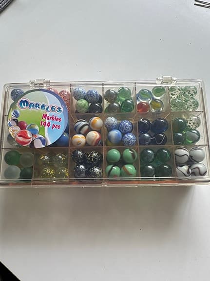 Marbles kulor 144 st i förvaringslåda