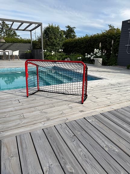 Innebandymål 90x60 cm rött hopfällbart