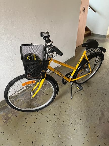 Citycykel 26" gul - 7-växlad damcykel