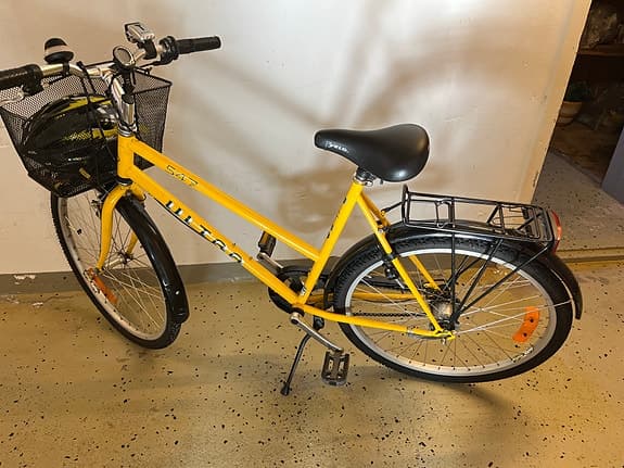 Citycykel 26" gul - 7-växlad damcykel