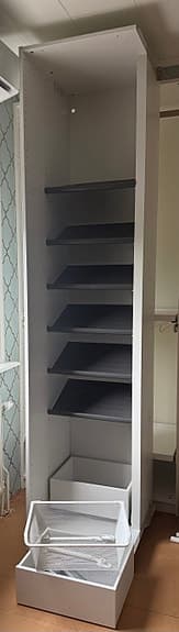 Pax påbyggnadsdel vänster hörn 236x58x53 vit