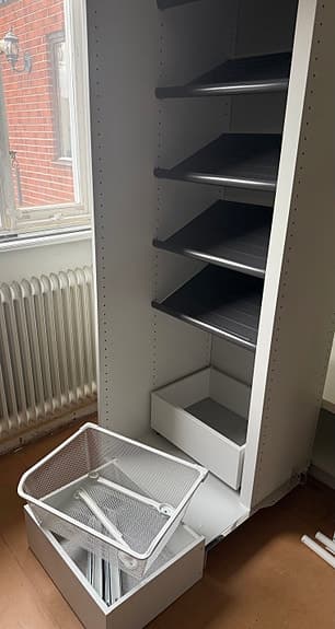 Pax påbyggnadsdel vänster hörn 236x58x53 vit