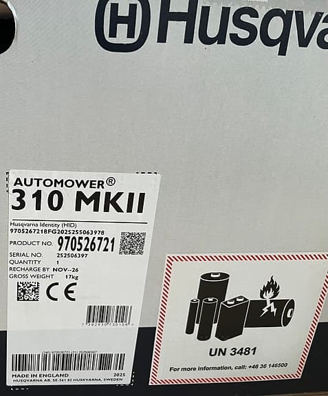 Husqvarna Automower 310 MKII robotgräsklippare Ny