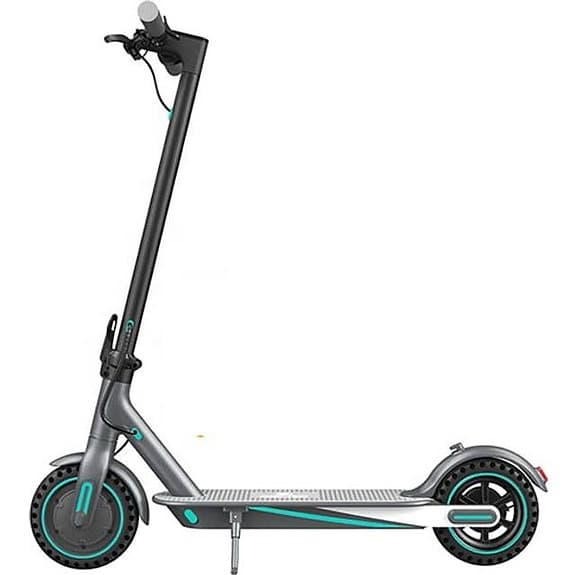 Elscooter grå med turkosa detaljer