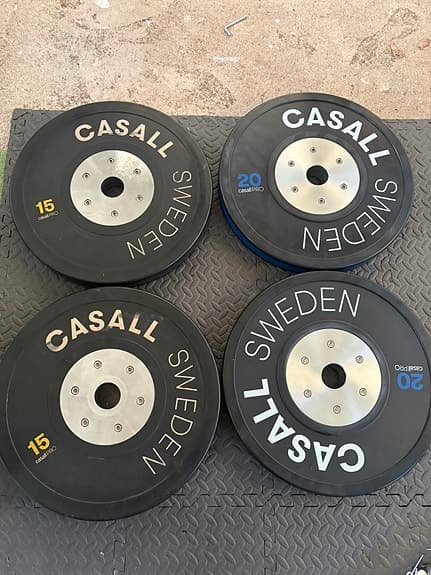 Casall bumper plates 50 mm – 2×20 kg + 2×15 kg (70 kg)