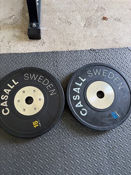 Casall bumper plates 50 mm – 2×20 kg + 2×15 kg (70 kg)