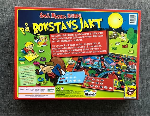 På bokstavsjakt, spel från 4 år