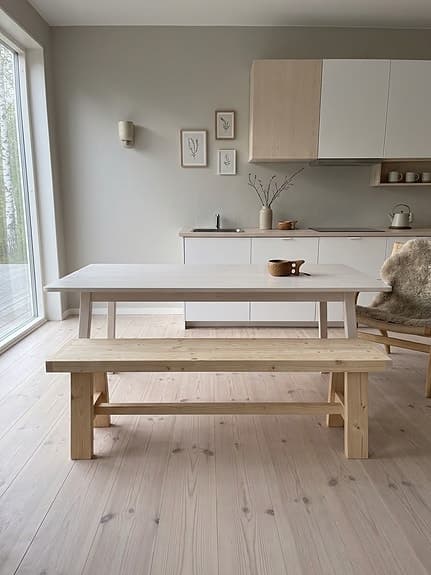 Bänk i furu