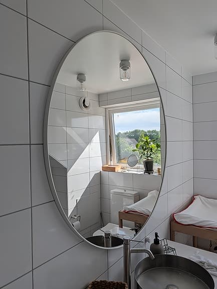 IKEA LINDBYN rund spegel 110 cm i nyskick