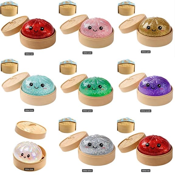 Röd Glittrig Dumpling - NY ✨