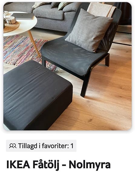 Nolmyra loungestol/fotölj Ikea